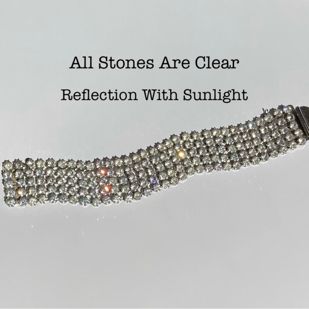 Vintage Estate Rhinestone Bracelet - Picture 5 of 16